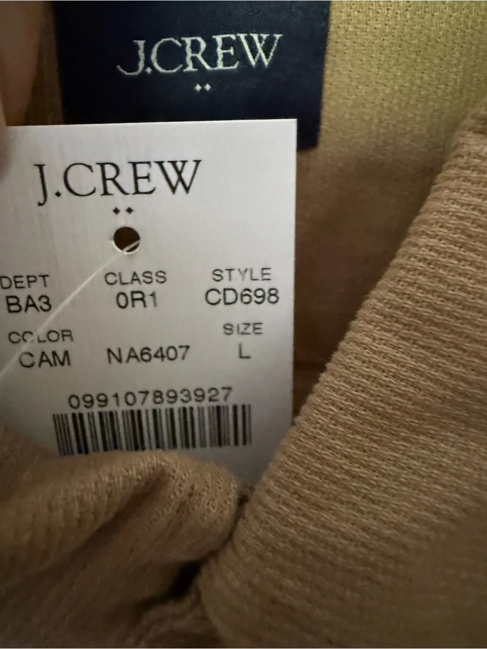 NEW LOT OF 2 J. Crew Men's Button-Down Shirts in Tan and Green Large